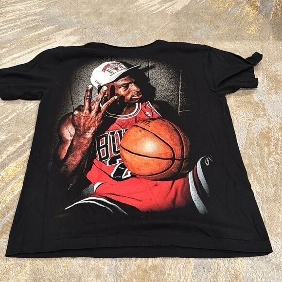 Very Rare 93 Bulls Michael Jordan “3 Peat” Rap T Shirt size M single stitch read - Picture 2 of 7